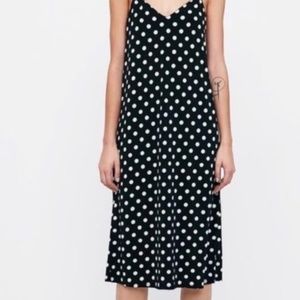 Zara polka dot slip dress